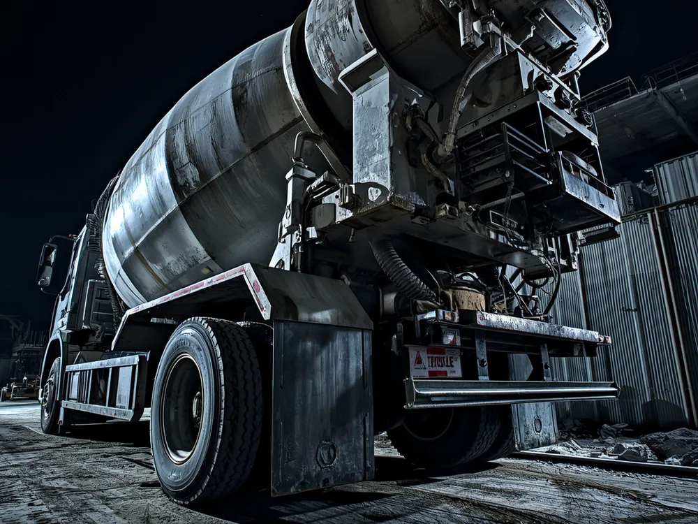 Transit mixer owned and operated by Mashriq Engineering Construction Company, Afghanistan