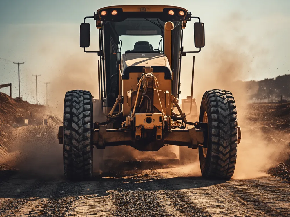 Grader owned and operated by Mashriq Engineering Construction Company, Afghanistan